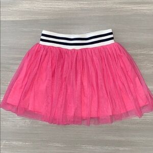 Splendid Girls Pink Tulle Skirt Striped Waistband